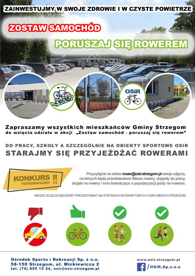 Strzegom: "Zostaw samochód, poruszaj się rowerem"