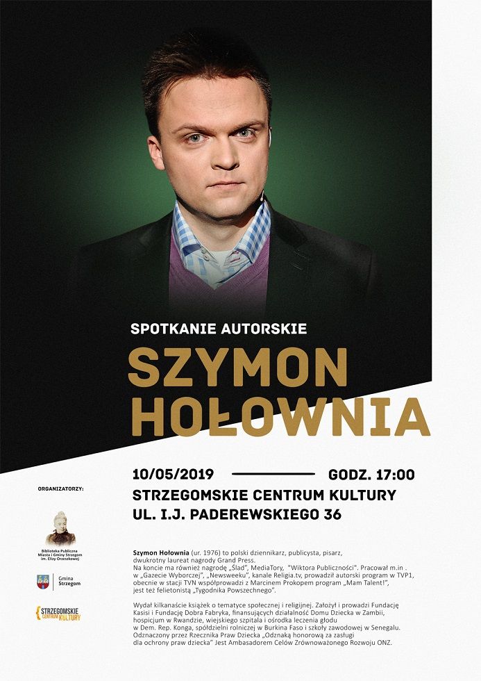 Strzegom: Spotkanie autorskie z Szymonem Hołownią