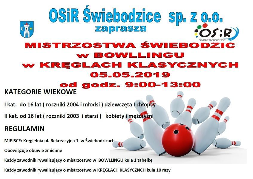 Świebodzice: Mistrzostwa Świebodzic w Bowlingu i Kręglach Klasycznych