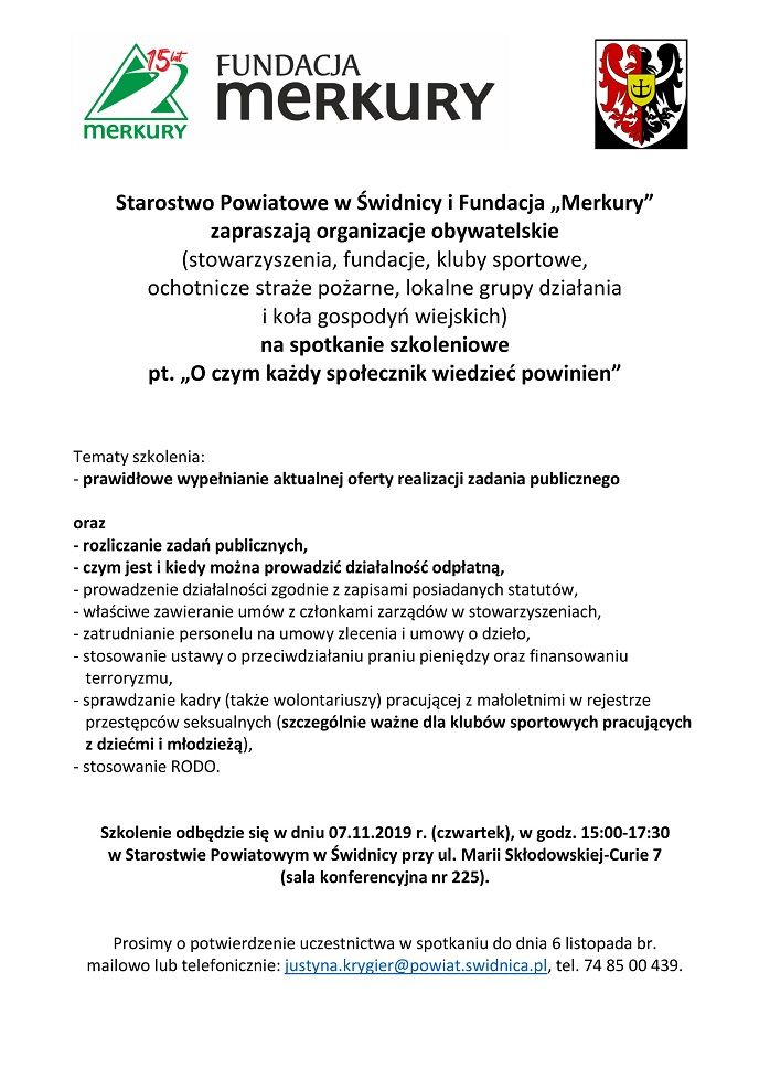 Gmina Świdnica: Szkolenie dla społeczników