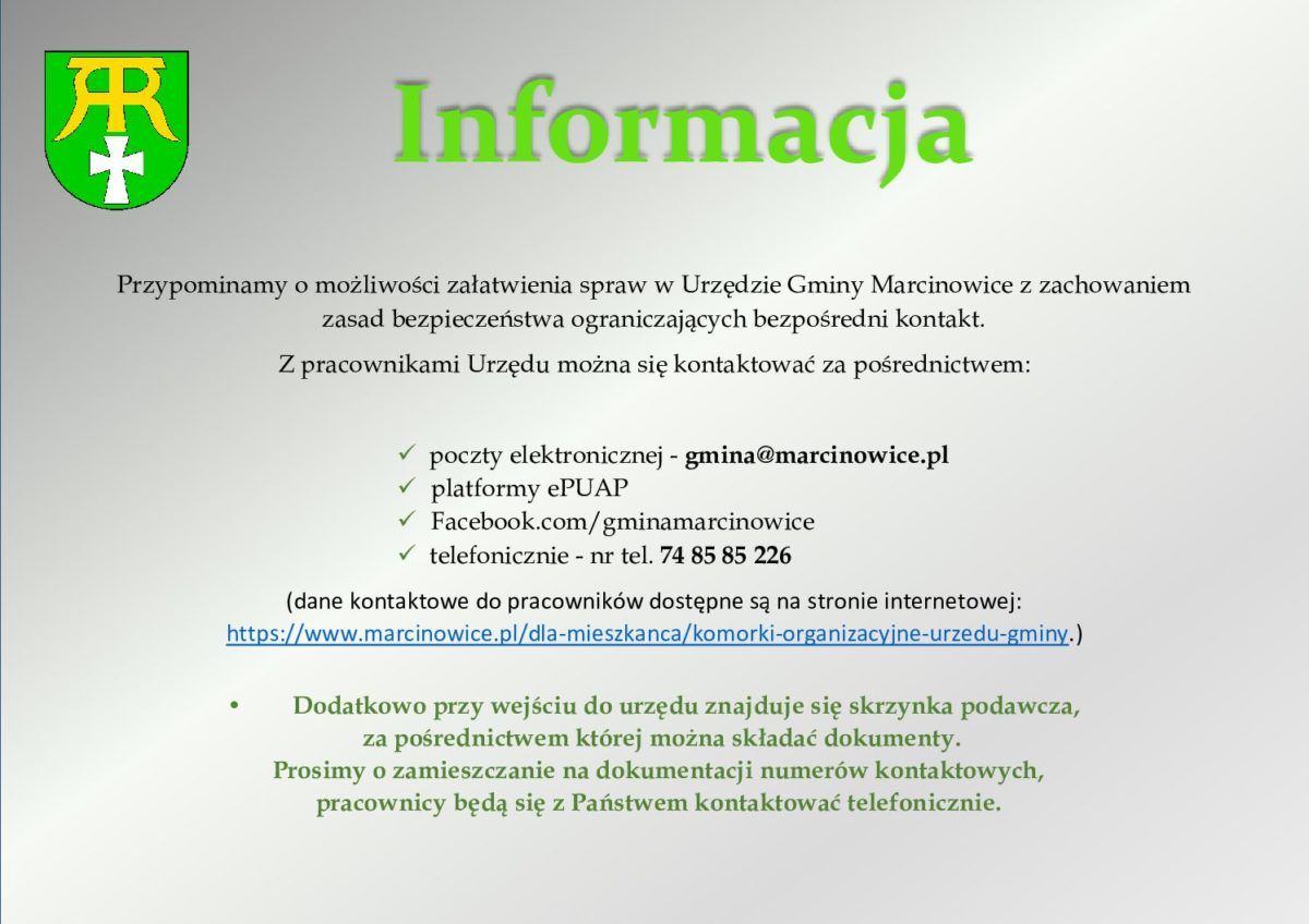 Gmina Marcinowice: Jak działa urząd