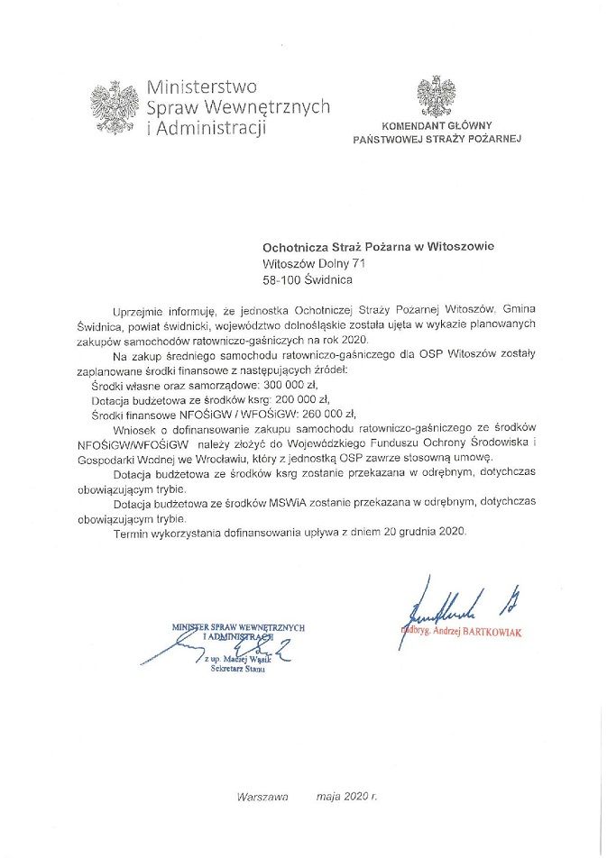 Witoszów Dolny: Pojazd dla Witoszowa