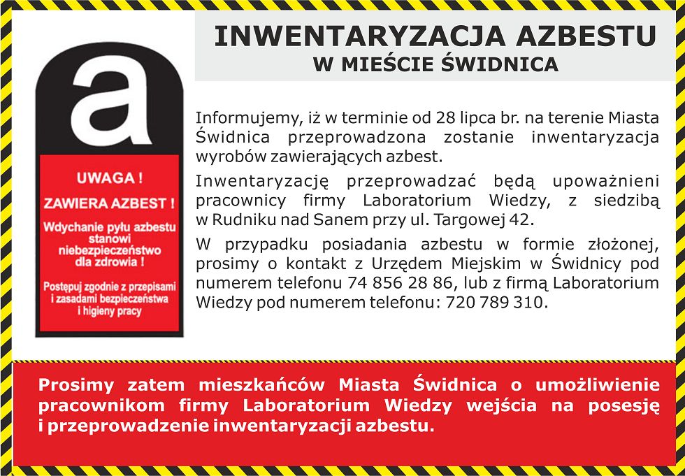 Świdnica: Inwentaryzacja azbestu