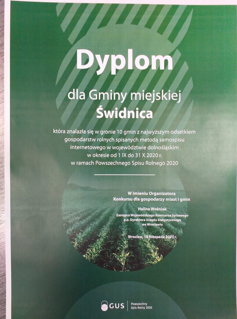 Świdnica: Nagrodzeni za spis