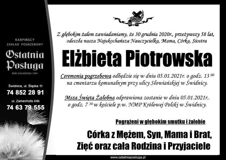 Żarów: Smutna wiadomość