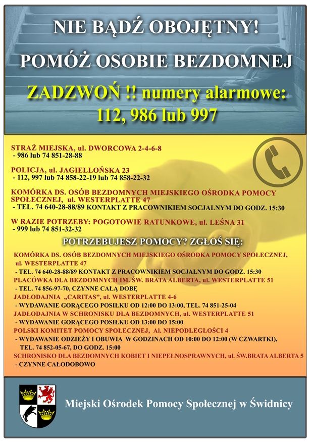 Świdnica: Nie zapominajmy o bezdomnych
