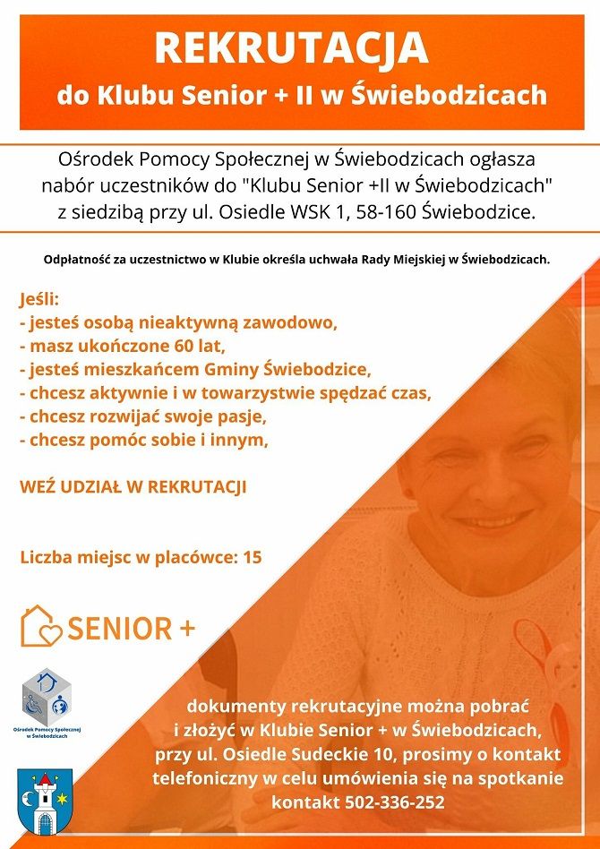 Świebodzice: Nabór do Klubu Seniora