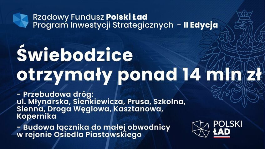 Świebodzice: Blisko 15 milionów dla Świebodzic