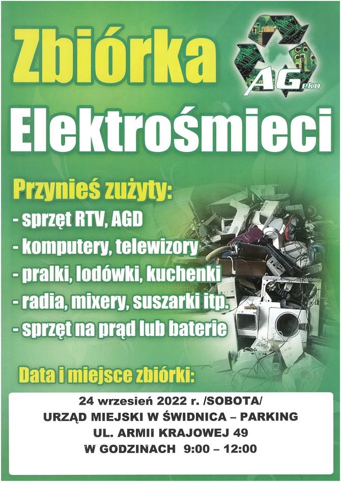 Świdnica: Zbiórka elektrośmieci