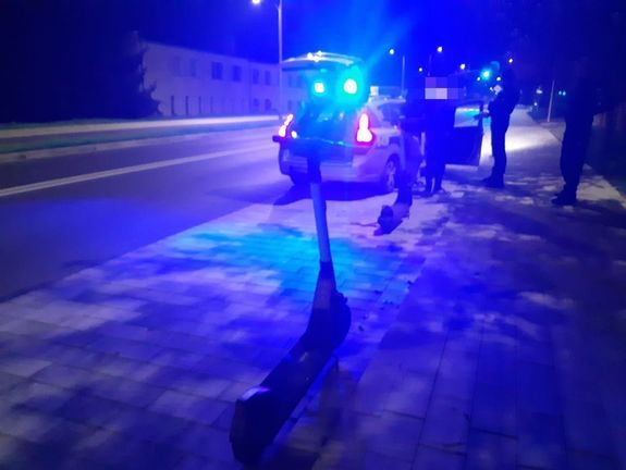 Świdnica: Na promilach na hulajnodze