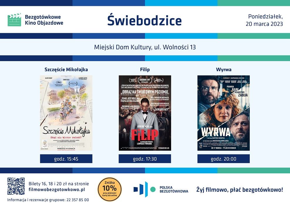 Świebodzice: Bezgotówkowe Kino Objazdowe w Świebodzicach