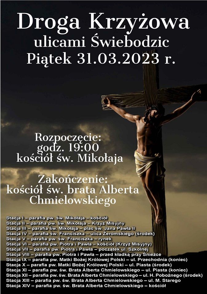 Świebodzice: Droga Krzyżowa i utrudnienia