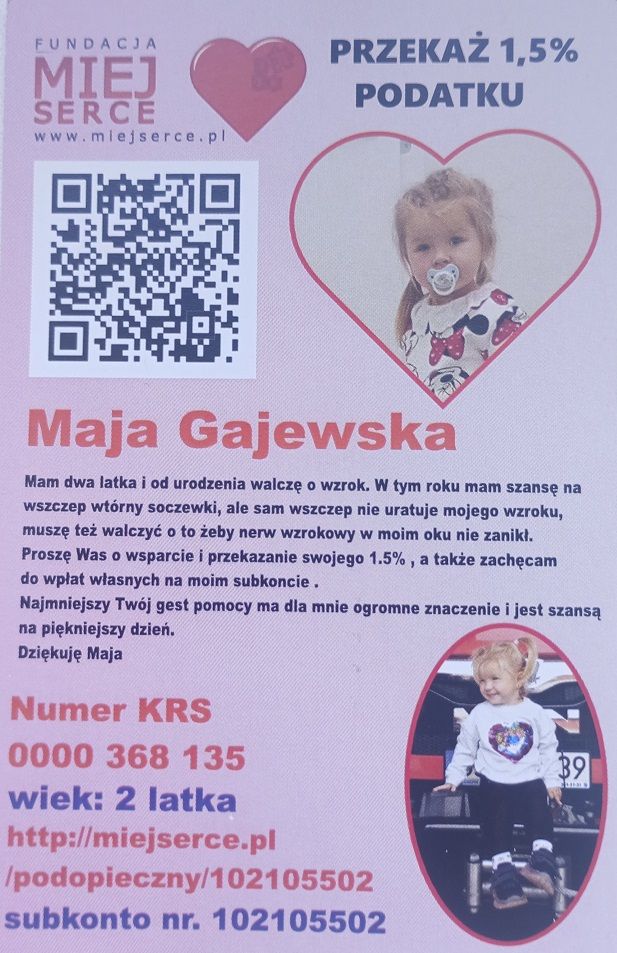 Jaworzyna Śląska: Maja walczy o uratowanie wzroku