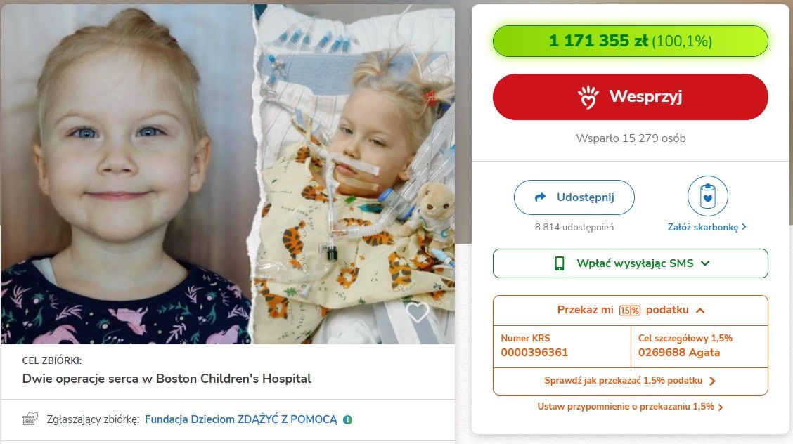 Świdnica/powiat świdnicki: Zebrano środki na operację Agatki!