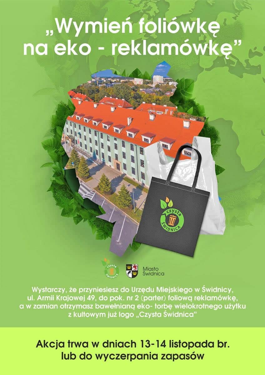 Świdnica: Wymień foliówkę na eko–reklamówkę