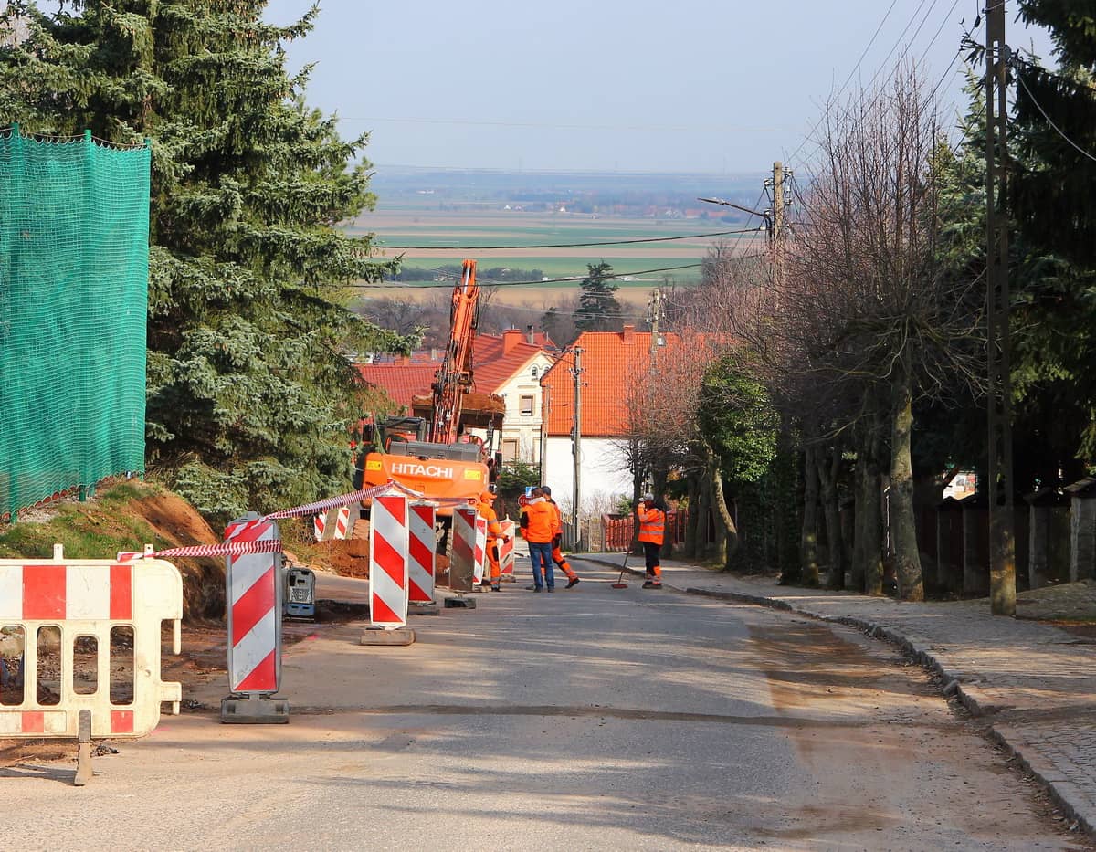 Dobromierz: Trwa przebudowa ulicy Podgórnej